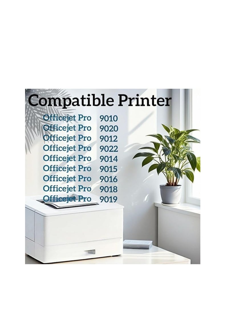 Terabyte Set of 4 963XL Black Cyan Magenta Yellow Compatible Ink Cartridges For HP OfficeJet Pro 9010 9010e 9012 9012e 9014 9014e 9015 9015e 9016 9019 9019e 9020 9022 9022e 9025 9025e Printers - Image 2